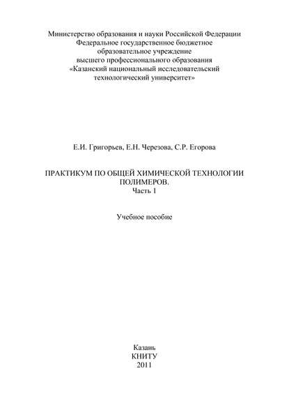 Практикум по общей химической технологии полимеров. Часть 1