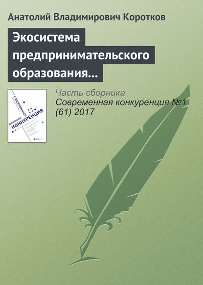 Экосистема предпринимательского образования как объект государственной поддержки