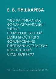 Учебная фирма как форма организации учебно-производственной деятельности для формирования предпринимательских компетенций студентов ПОО