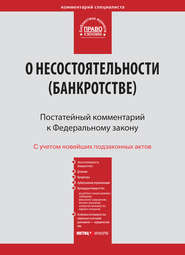 Комментарий к Федеральному закону от 26 октября 2002 г. №127-ФЗ «О несостоятельности (банкротстве)» (постатейный)