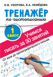 Тренажёр по чистописанию. Учимся писать за 30 занятий. 1-й класс