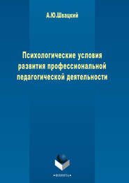 Психологические условия развития профессиональной педагогической деятельности