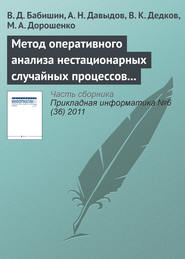 Метод оперативного анализа нестационарных случайных процессов на основе разложения исследуемой функции в интеграл Фурье