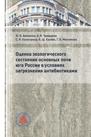 Оценка экологического состояния основных почв юга России в условиях загрязнения антибиотиками