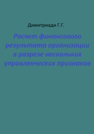 Расчет финансового результата организации в разрезе нескольких управленческих признаков