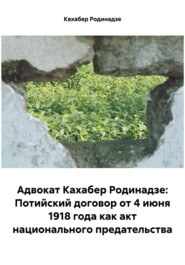 Адвокат Кахабер Родинадзе: Потийский договор от 4 июня 1918 года как акт национального предательства