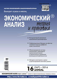 Экономический анализ: теория и практика № 16 (367) 2014