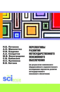 Перспективы развития негосударственного пенсионного обеспечения. (Аспирантура). (Бакалавриат). Монография